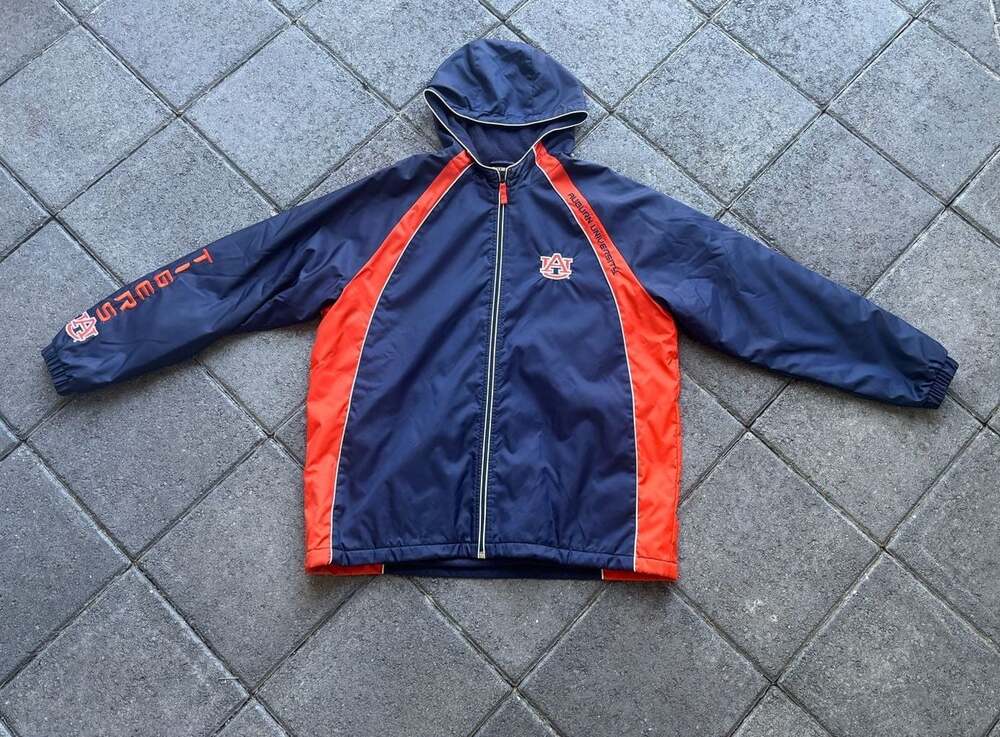 Red Oak Auburn University Tigers Fleece Lined Hooded Windbreaker Jacket